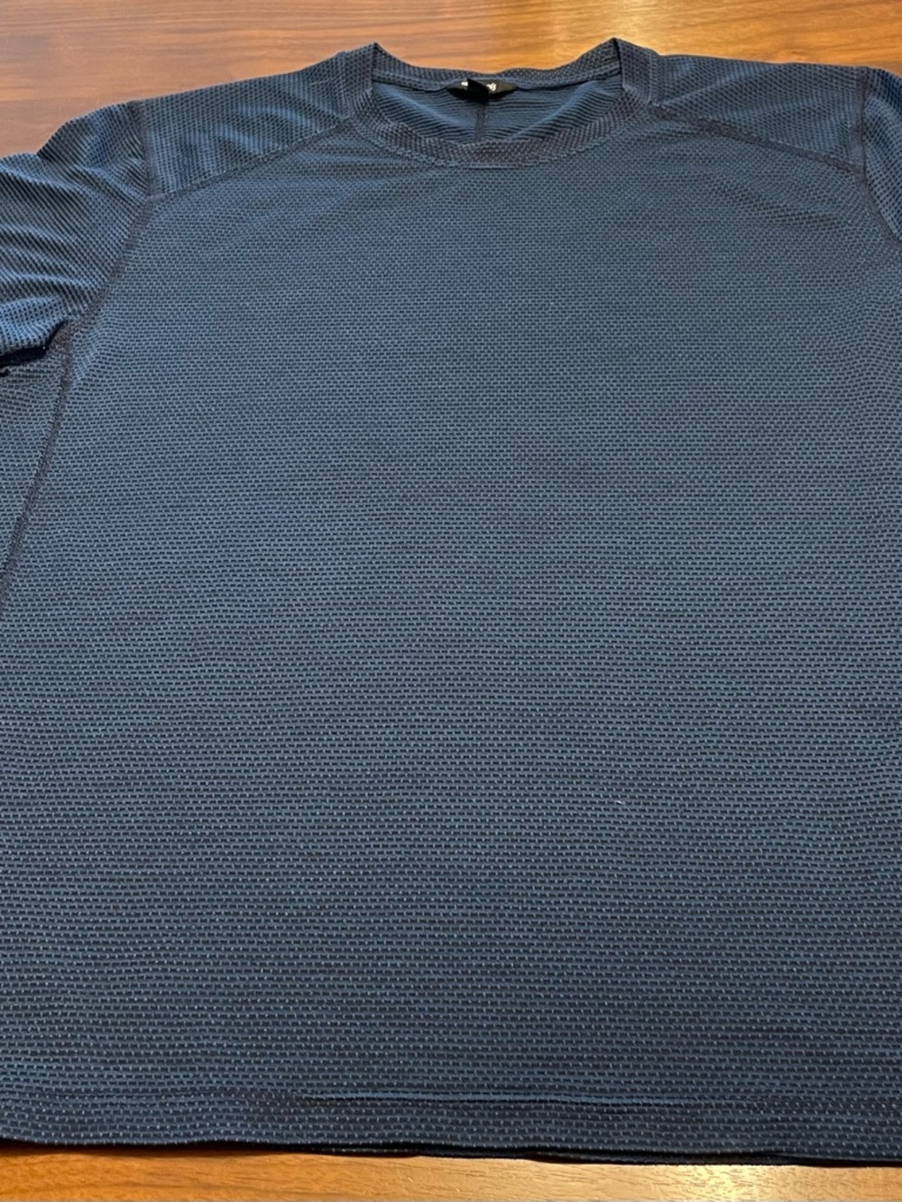 Allbirds Crew Neck Textured Shirt - Navy Blue